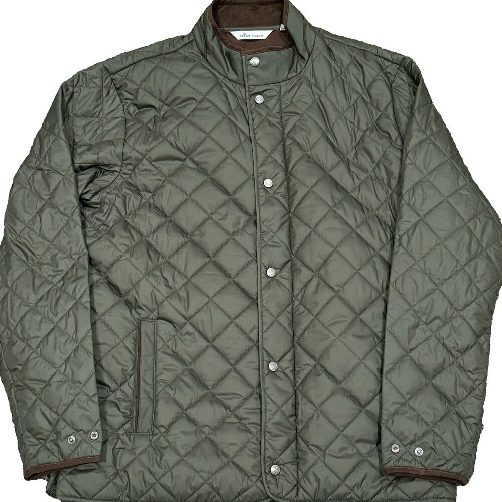 Peter Millar Olive Green Suffolk Quilted Jacket XL